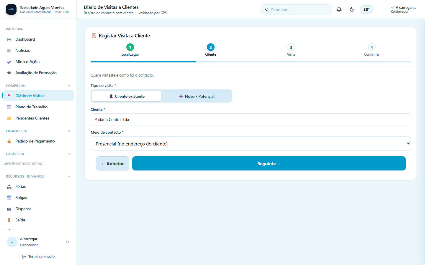 Passo 2 — identificar cliente